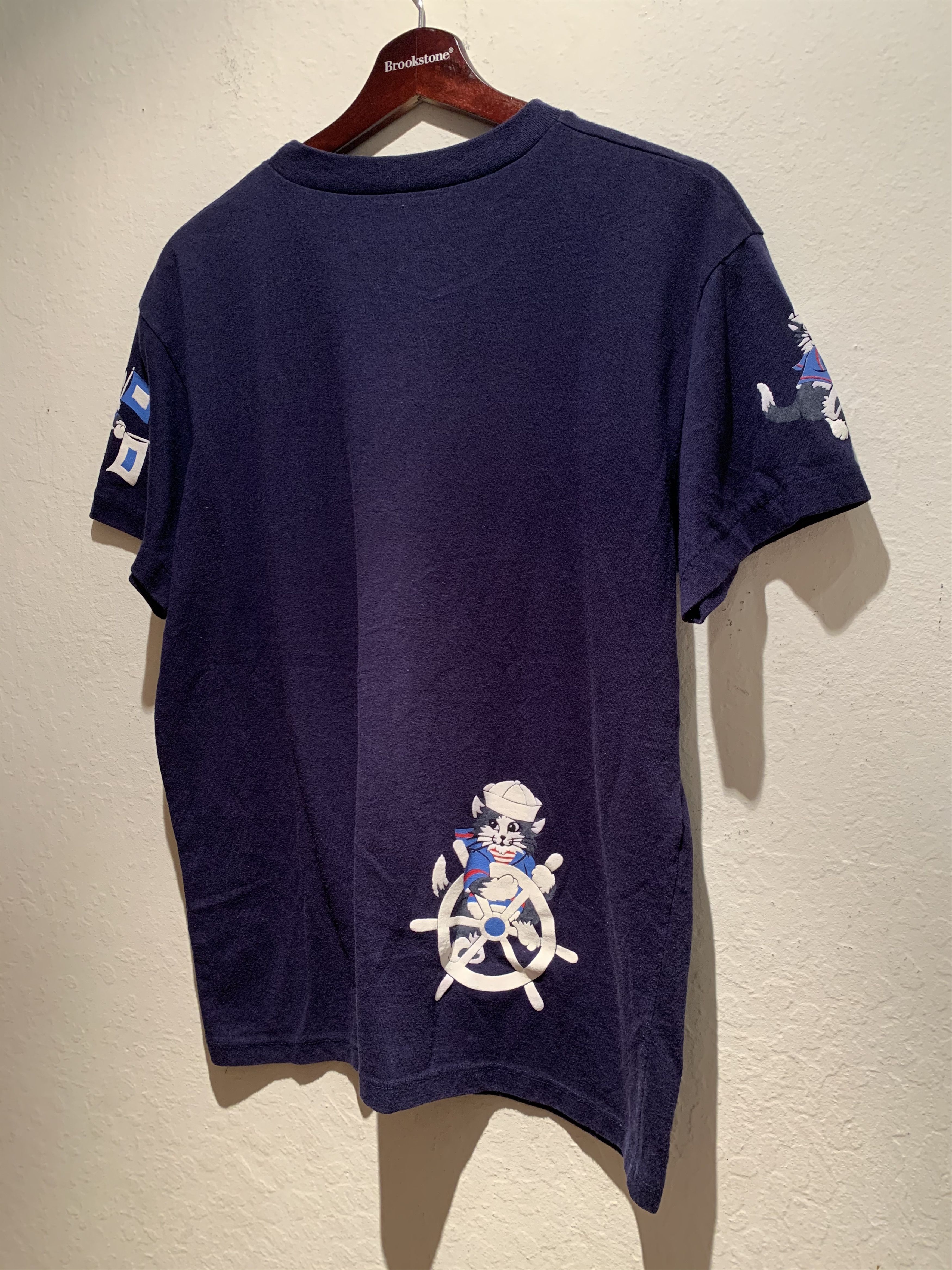*RARE* Vintage Nautical Sailor Cat Kitty T-Shirt - Medium