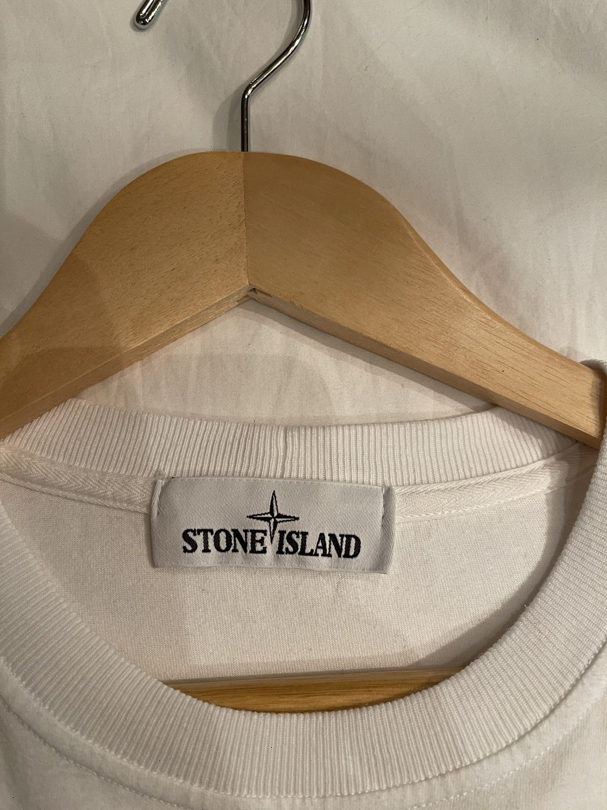 Stone Island Stone Island white ‘Across Chest’ Graphic T-Shirt Size US L / EU 52-54 / 3 - 3 Thumbnail