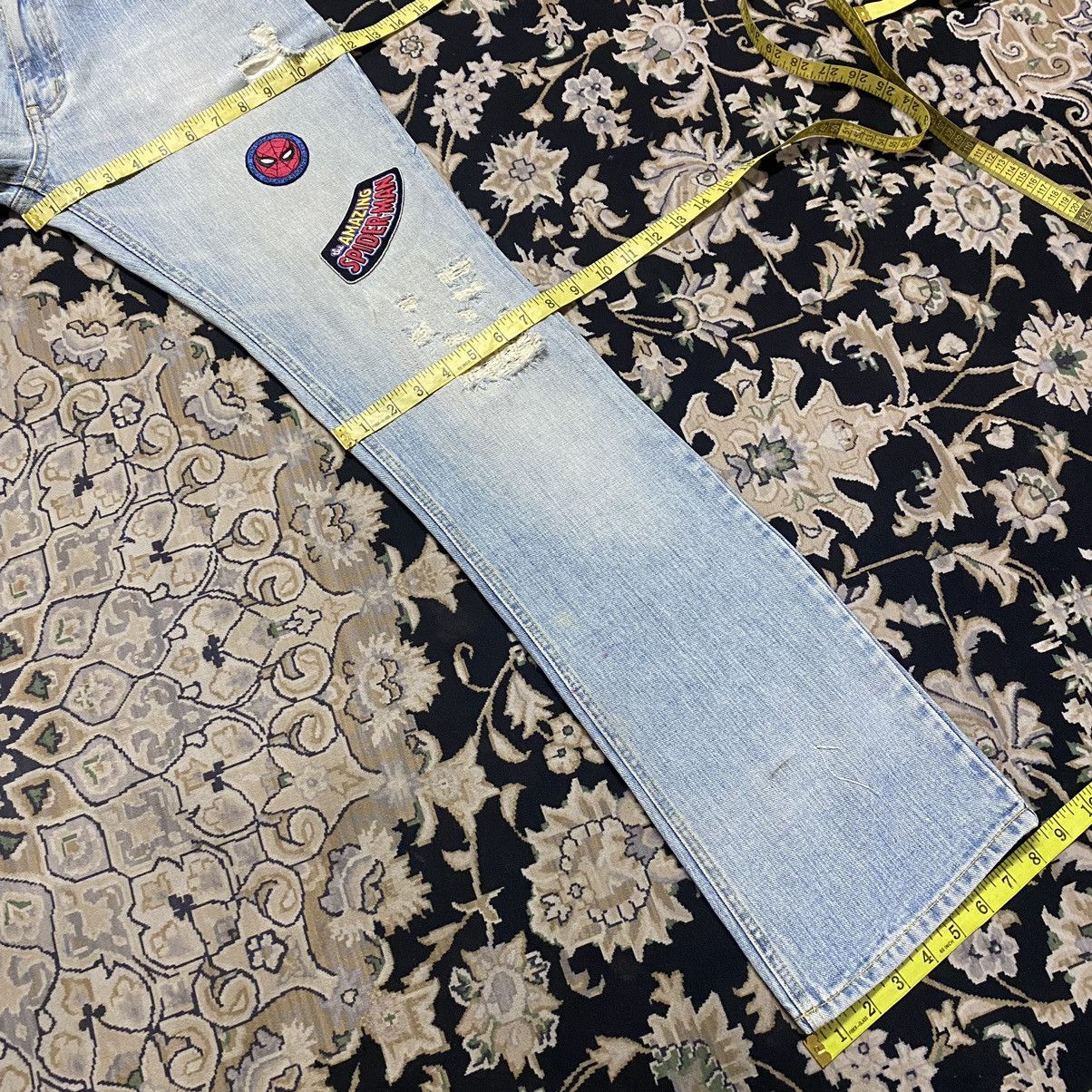 Japanese Brand Melrose X Marvel Denim Flare Jeans Distressed Size US 31 - 18 Thumbnail