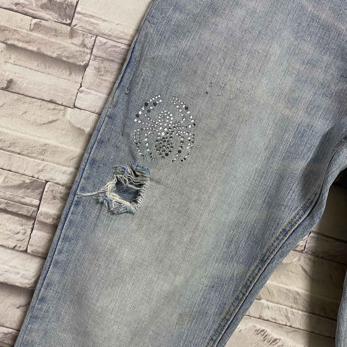Japanese Brand Melrose X Marvel Denim Flare Jeans Distressed Size US 31 - 8 Thumbnail