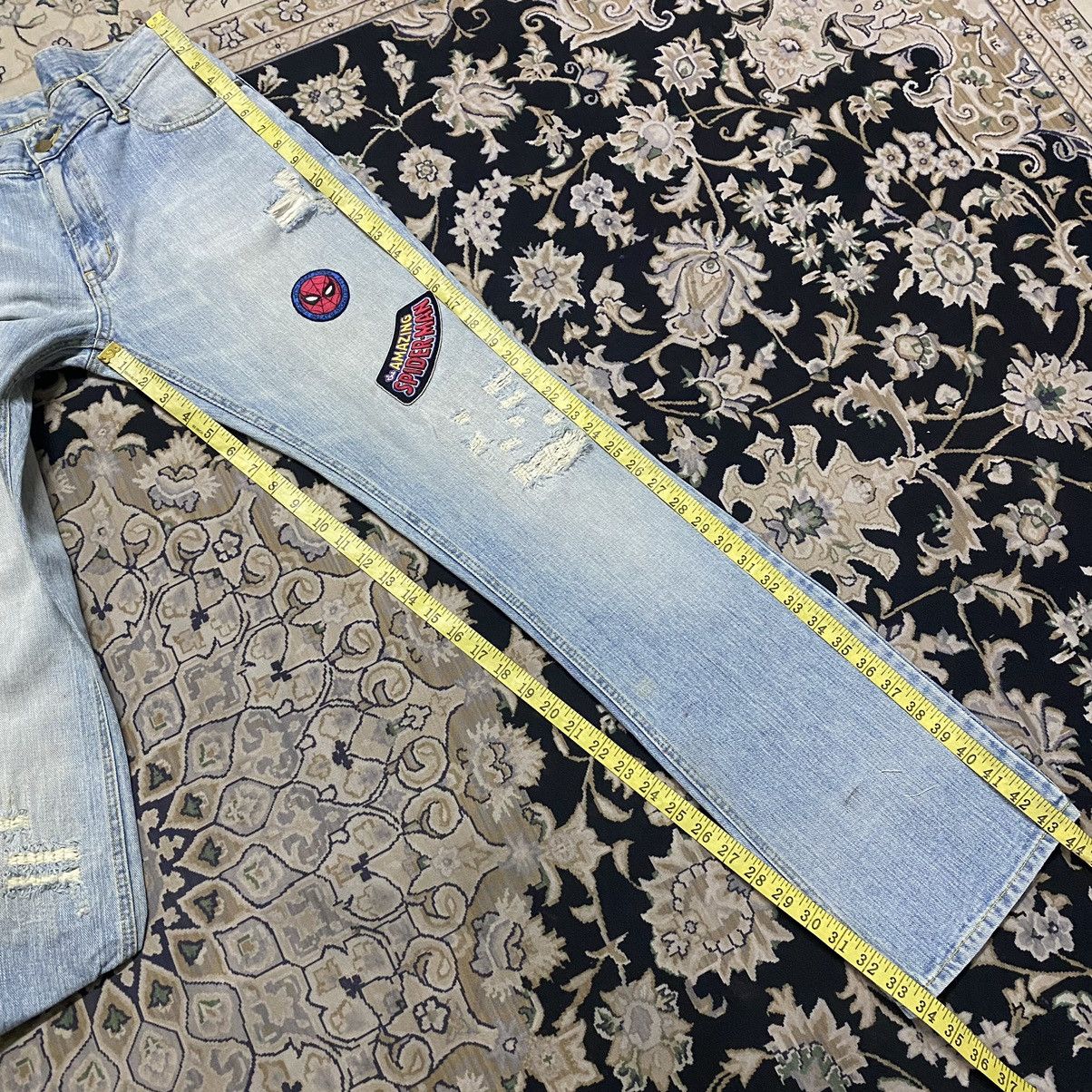 Japanese Brand Melrose X Marvel Denim Flare Jeans Distressed Size US 31 - 17 Thumbnail