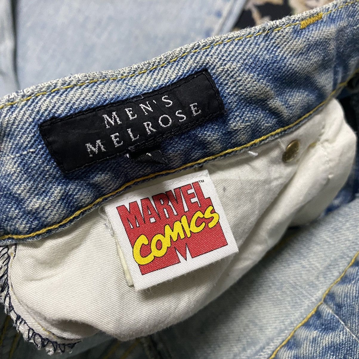 Japanese Brand Melrose X Marvel Denim Flare Jeans Distressed Size US 31 - 14 Thumbnail