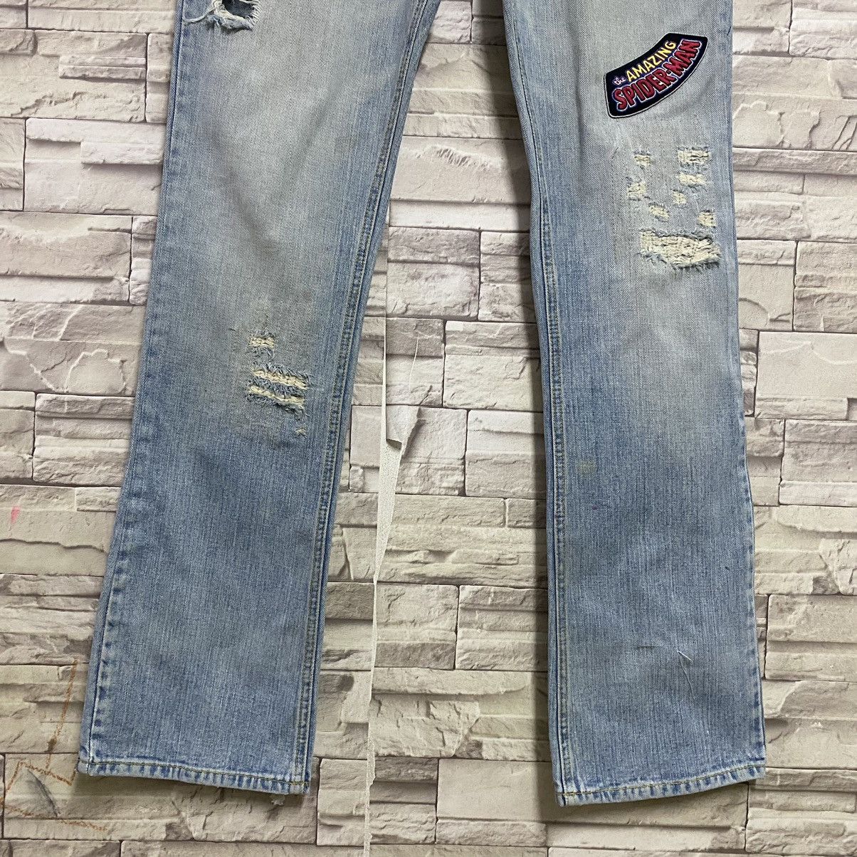Japanese Brand Melrose X Marvel Denim Flare Jeans Distressed Size US 31 - 6 Thumbnail