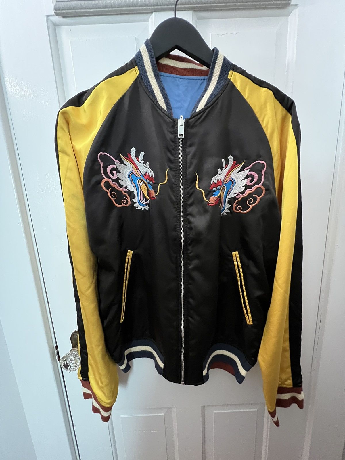 image of Diesel Reversible Bomber Jacket in Black, Men's (Size Medium)