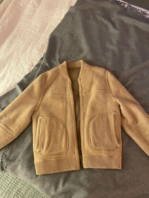 Vince Vince Men’s Reversible Shearling Suede Leather Bomber Jacket Size US M / EU 48-50 / 2 - 4 Thumbnail