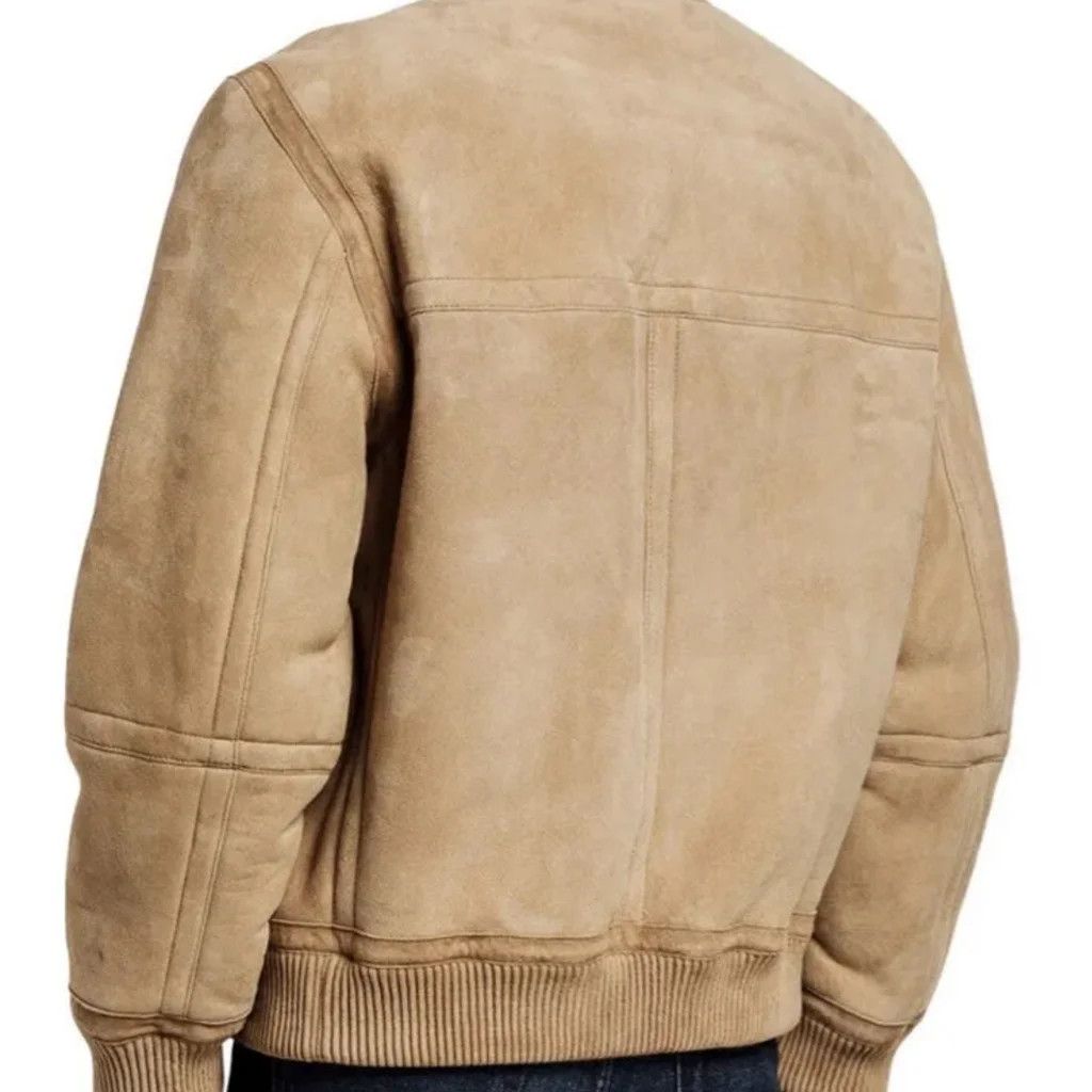 Vince Vince Men’s Reversible Shearling Suede Leather Bomber Jacket Size US M / EU 48-50 / 2 - 2 Thumbnail
