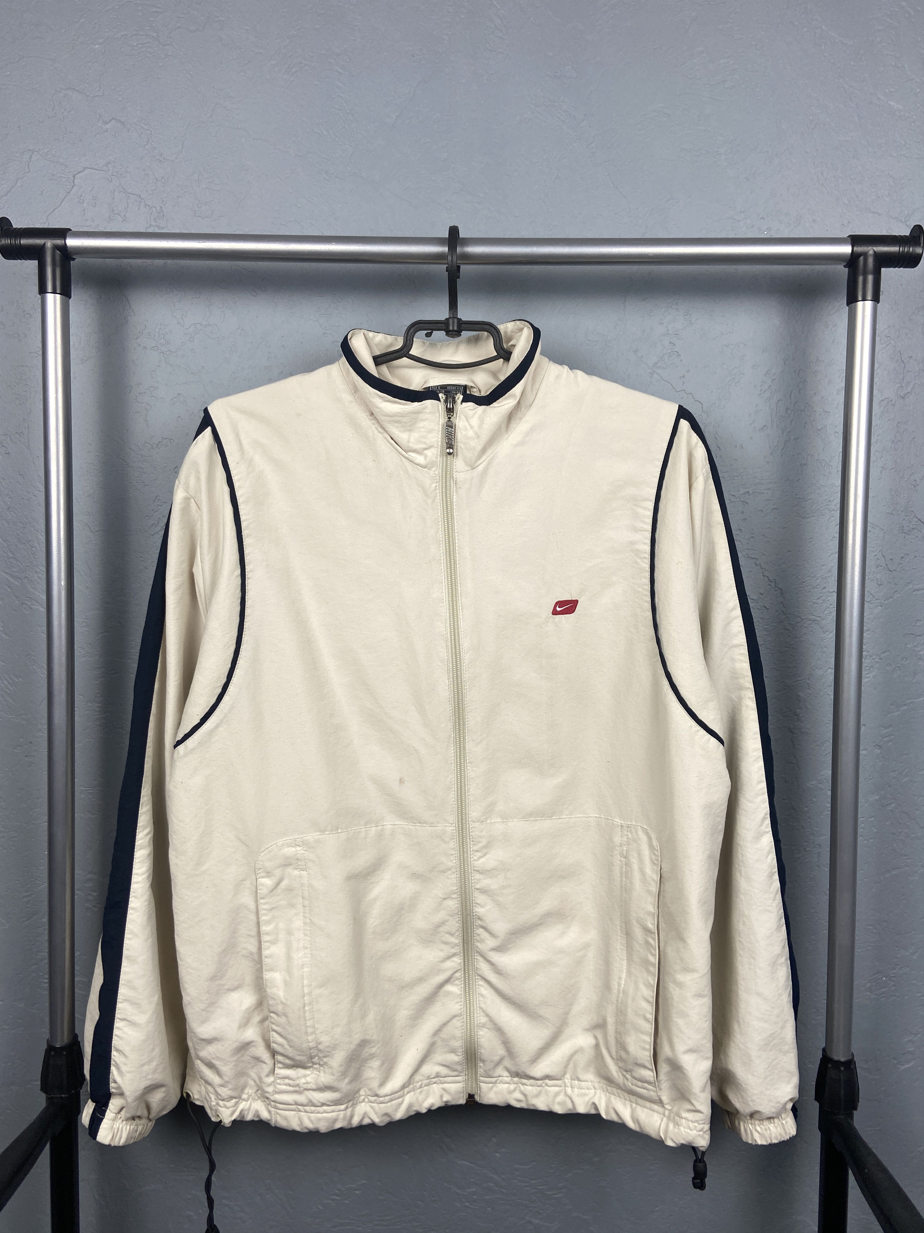 Nike Nike 90s Vintage Mens Nylon Track Top Jacket Size US S / EU 44-46 / 1 - 1 Thumbnail