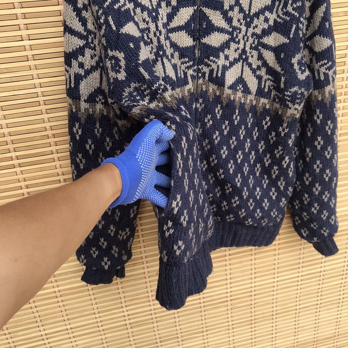 Aran Isles Knitwear × Japanese Brand Villand Knitwear hoodie native novajo motive fur trim Size US XL / EU 56 / 4 - 7 Thumbnail