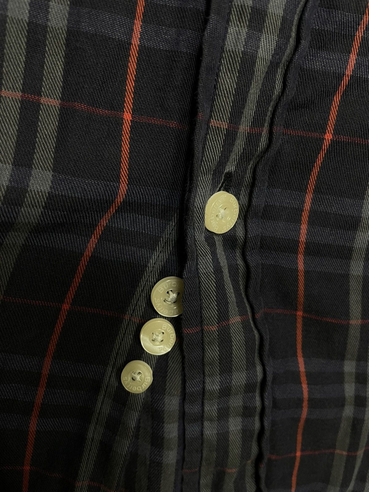 Burberry × Designer × Vintage Vintage 90s Burberrys Nova check plaid button monogram tart Size US M / EU 48-50 / 2 - 6 Thumbnail