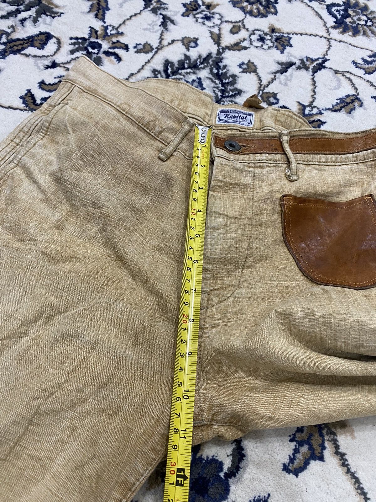 Kapital Kapital Kurashiki Leather Patch Pocket Flared Monkey Pants Size US 29 - 22 Thumbnail