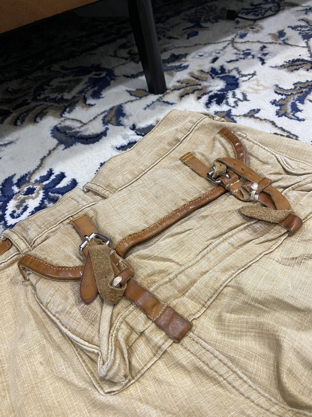 Kapital Kapital Kurashiki Leather Patch Pocket Flared Monkey Pants Size US 29 - 16 Thumbnail