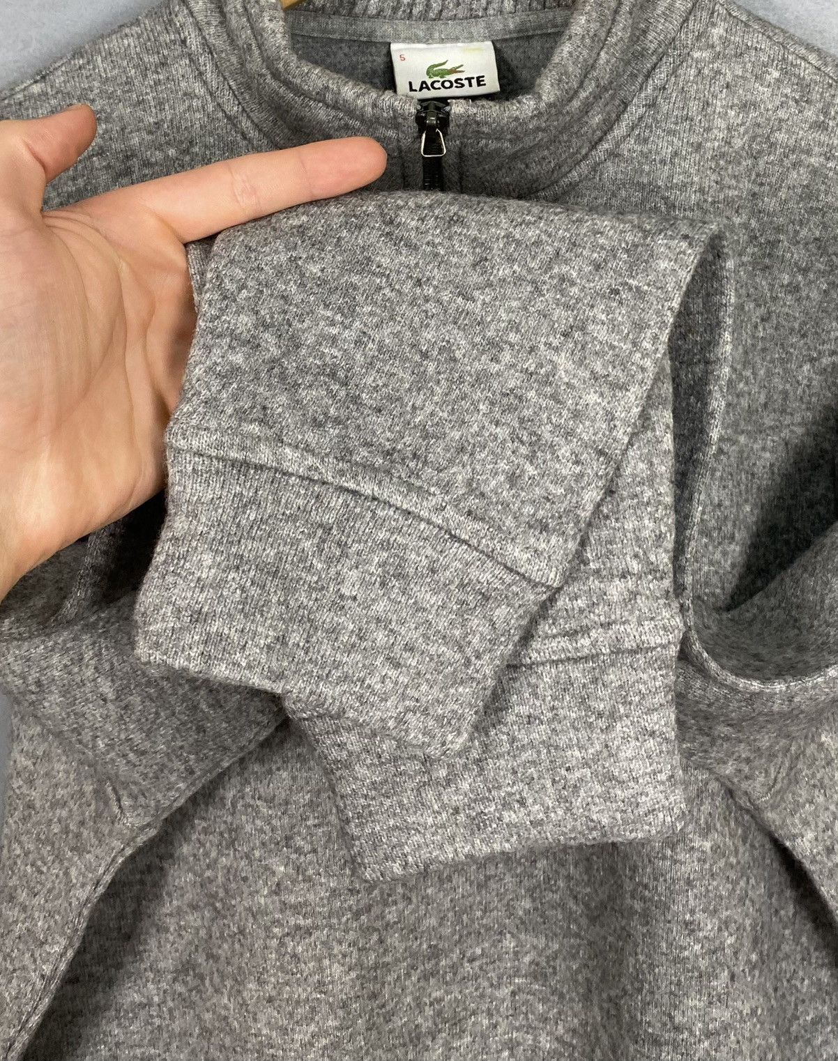 Lacoste Lacoste Jumper 1/4 Zip Sweater Pullover Grey Casual classic Size US L / EU 52-54 / 3 - 5 Thumbnail