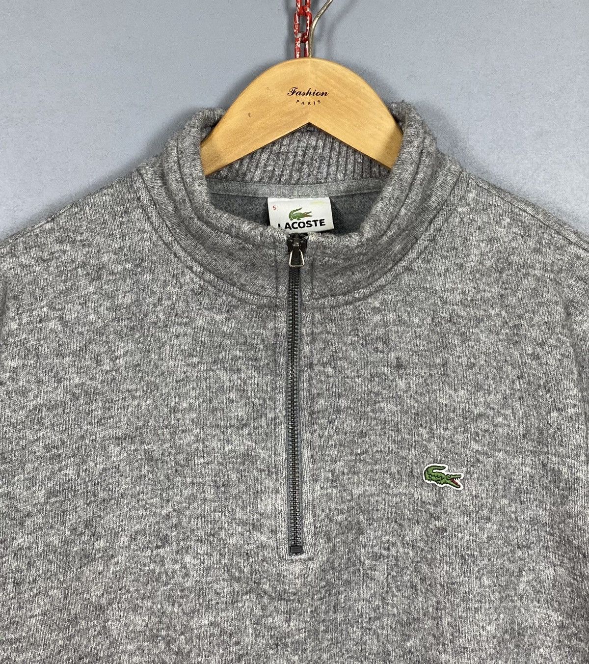 Lacoste Lacoste Jumper 1/4 Zip Sweater Pullover Grey Casual classic Size US L / EU 52-54 / 3 - 2 Thumbnail