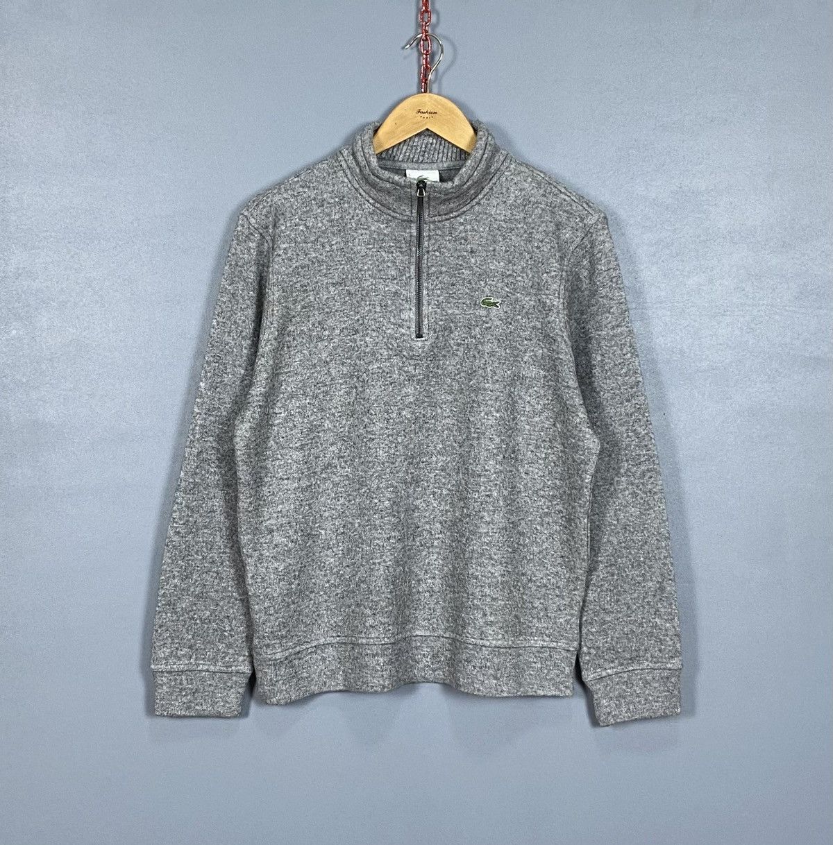 Lacoste Lacoste Jumper 1/4 Zip Sweater Pullover Grey Casual classic Size US L / EU 52-54 / 3 - 1 Thumbnail