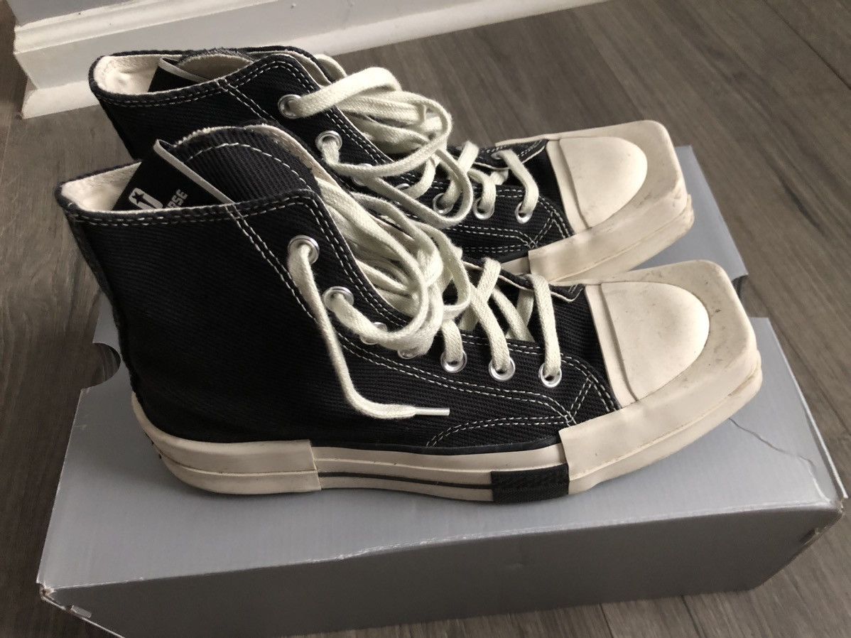 Converse × Rick Owens × Rick Owens Drkshdw Converse TURBODRK Chuck Taylor All-Star 70 Hi Size US 7.5 / IT 37.5 - 3 Thumbnail
