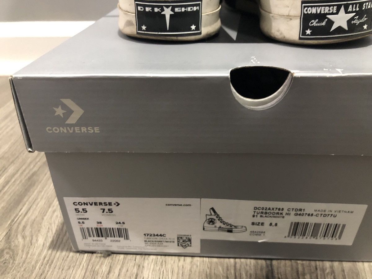 Converse × Rick Owens × Rick Owens Drkshdw Converse TURBODRK Chuck Taylor All-Star 70 Hi Size US 7.5 / IT 37.5 - 9 Thumbnail