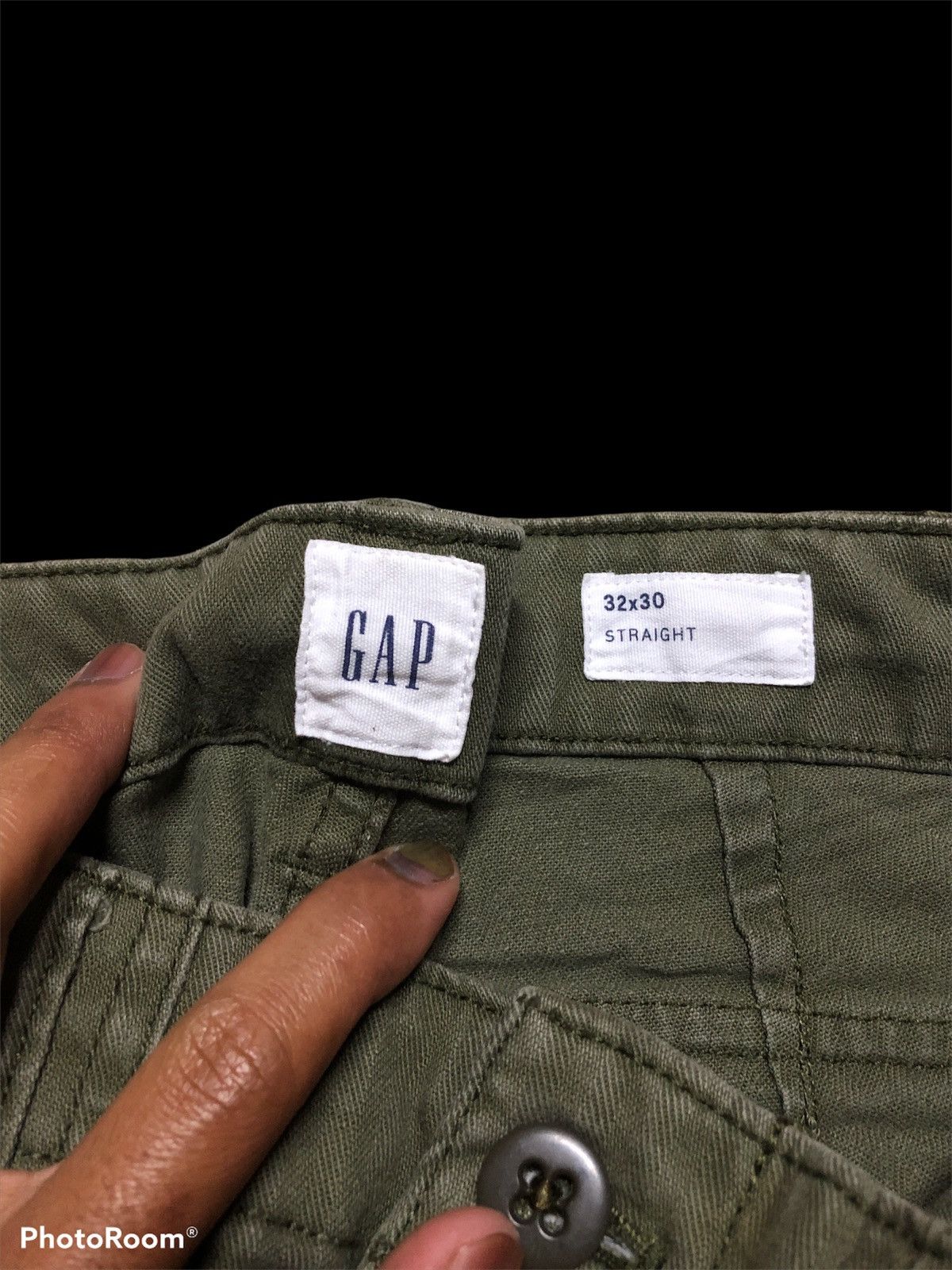 Gap GREEN ARMY GAP BAKERPANTS HERRING BONE TWILL Size US 32 / EU 48 - 4 Thumbnail