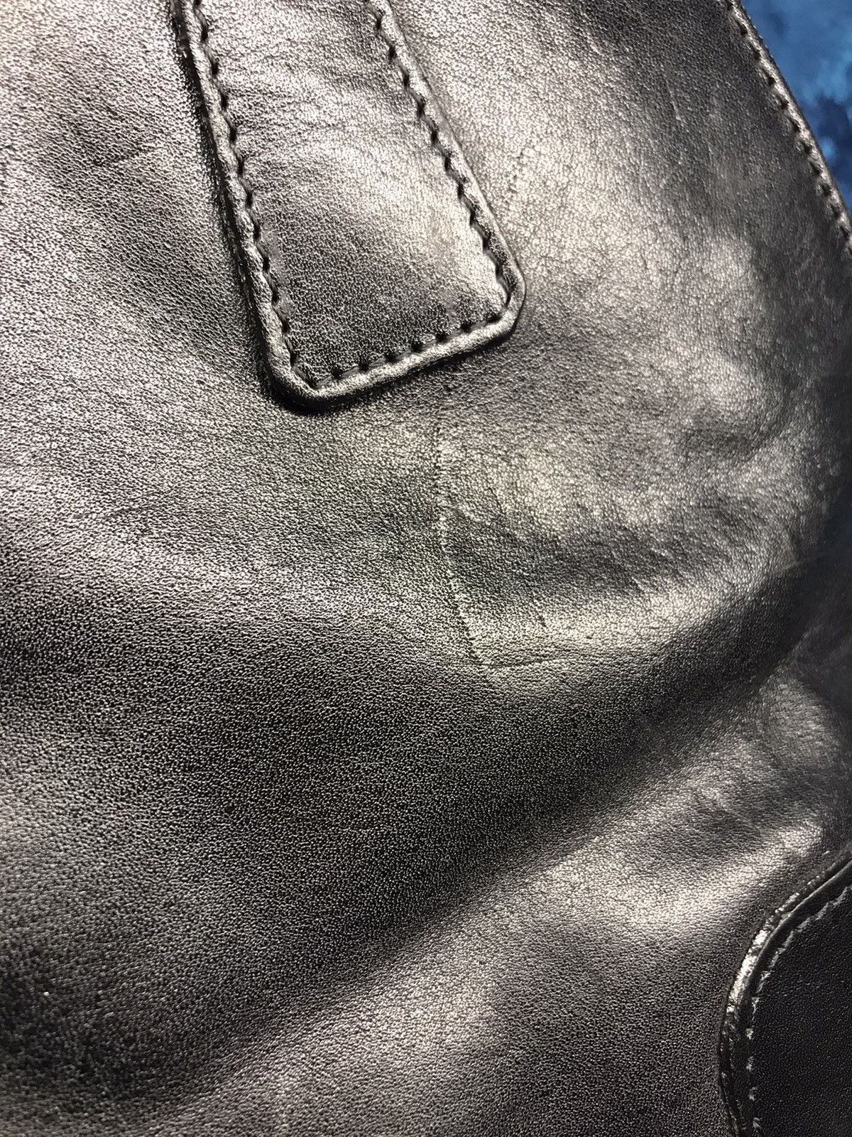 Leather Vintage Tote Bags Lanchas Paris Black Leather Size ONE SIZE - 4 Thumbnail