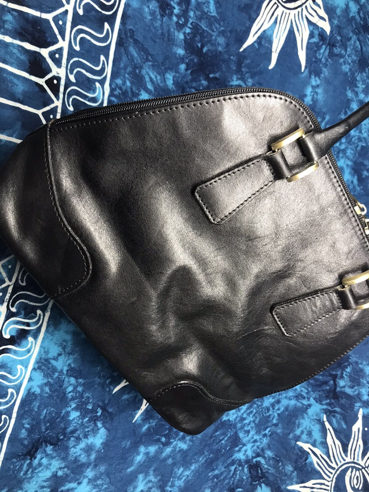 Leather Vintage Tote Bags Lanchas Paris Black Leather Size ONE SIZE - 5 Thumbnail