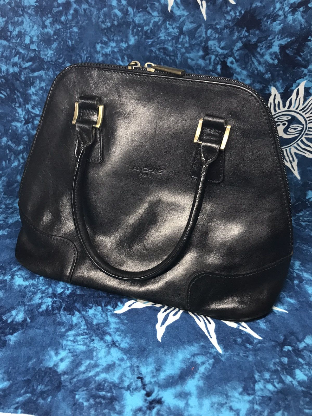 Leather Vintage Tote Bags Lanchas Paris Black Leather Size ONE SIZE - 1 Thumbnail