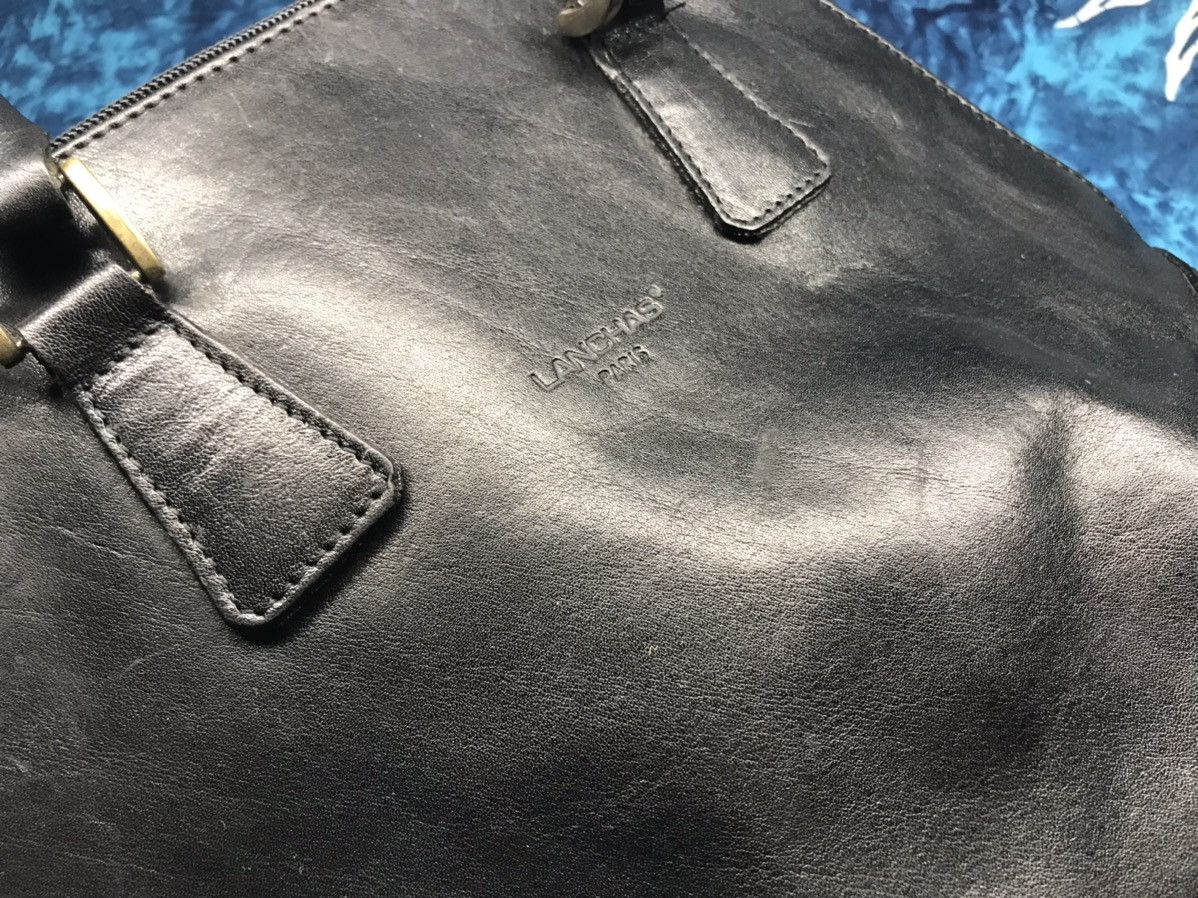 Leather Vintage Tote Bags Lanchas Paris Black Leather Size ONE SIZE - 16 Thumbnail