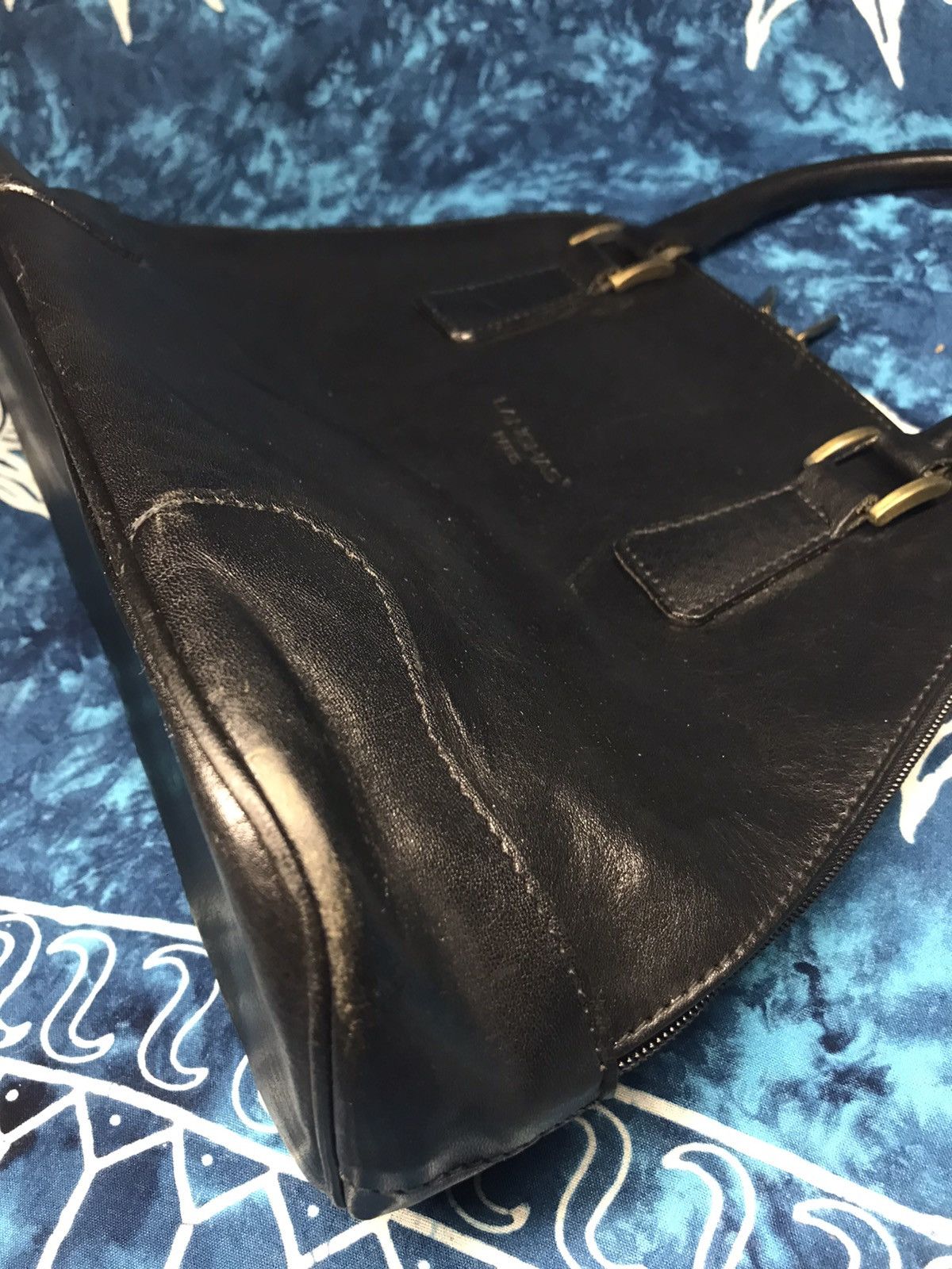 Leather Vintage Tote Bags Lanchas Paris Black Leather Size ONE SIZE - 9 Thumbnail