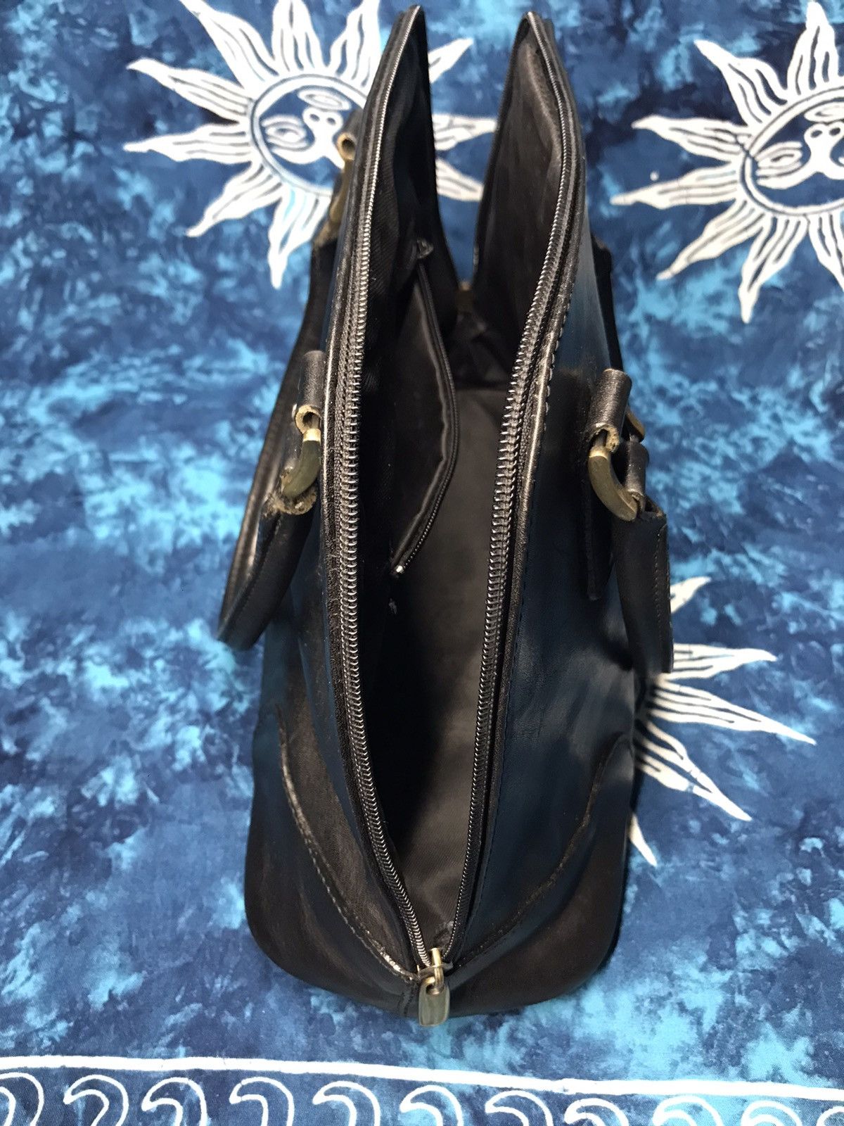 Leather Vintage Tote Bags Lanchas Paris Black Leather Size ONE SIZE - 15 Thumbnail