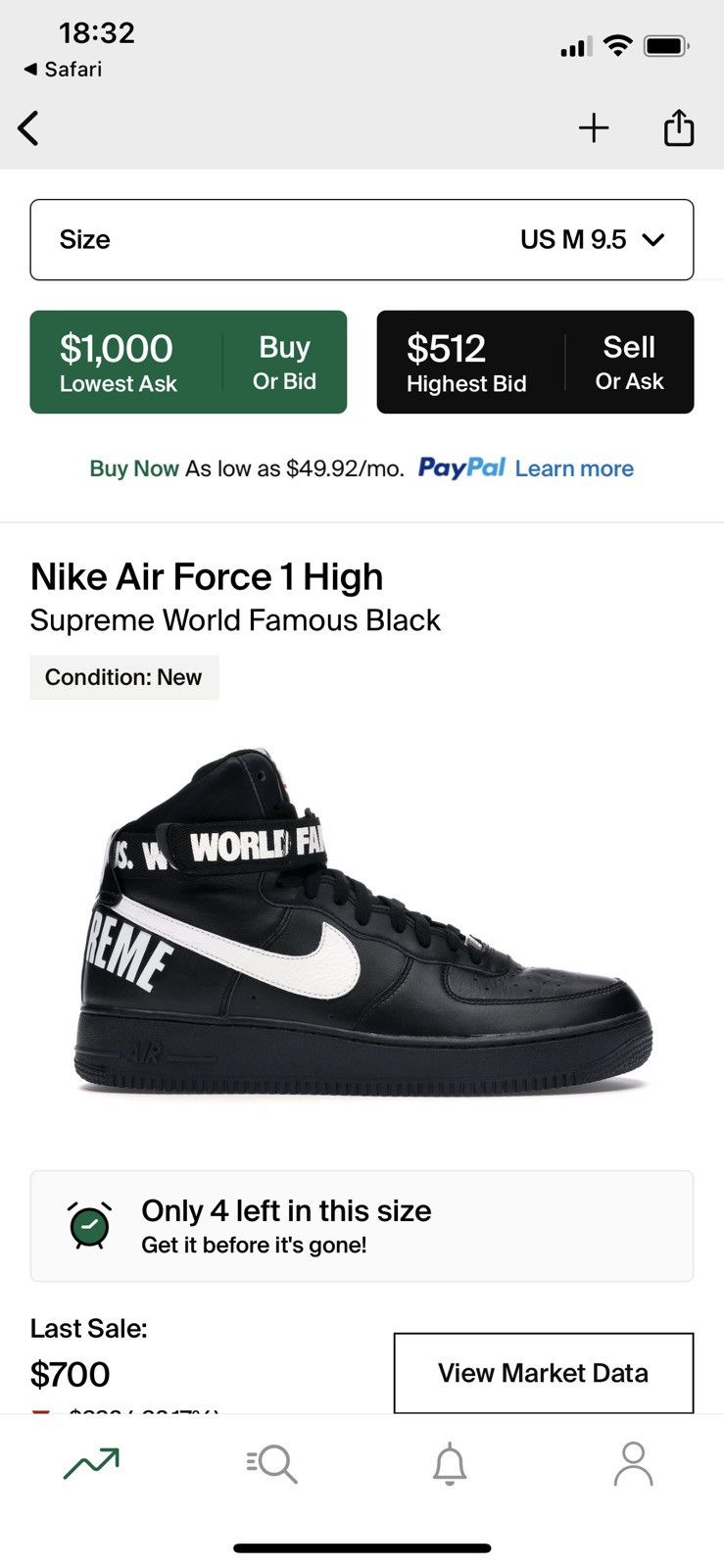 Nike × Supreme VERY RARE SUPREME AF1 HIGH Size US 9.5 / EU 42-43 - 4 Thumbnail