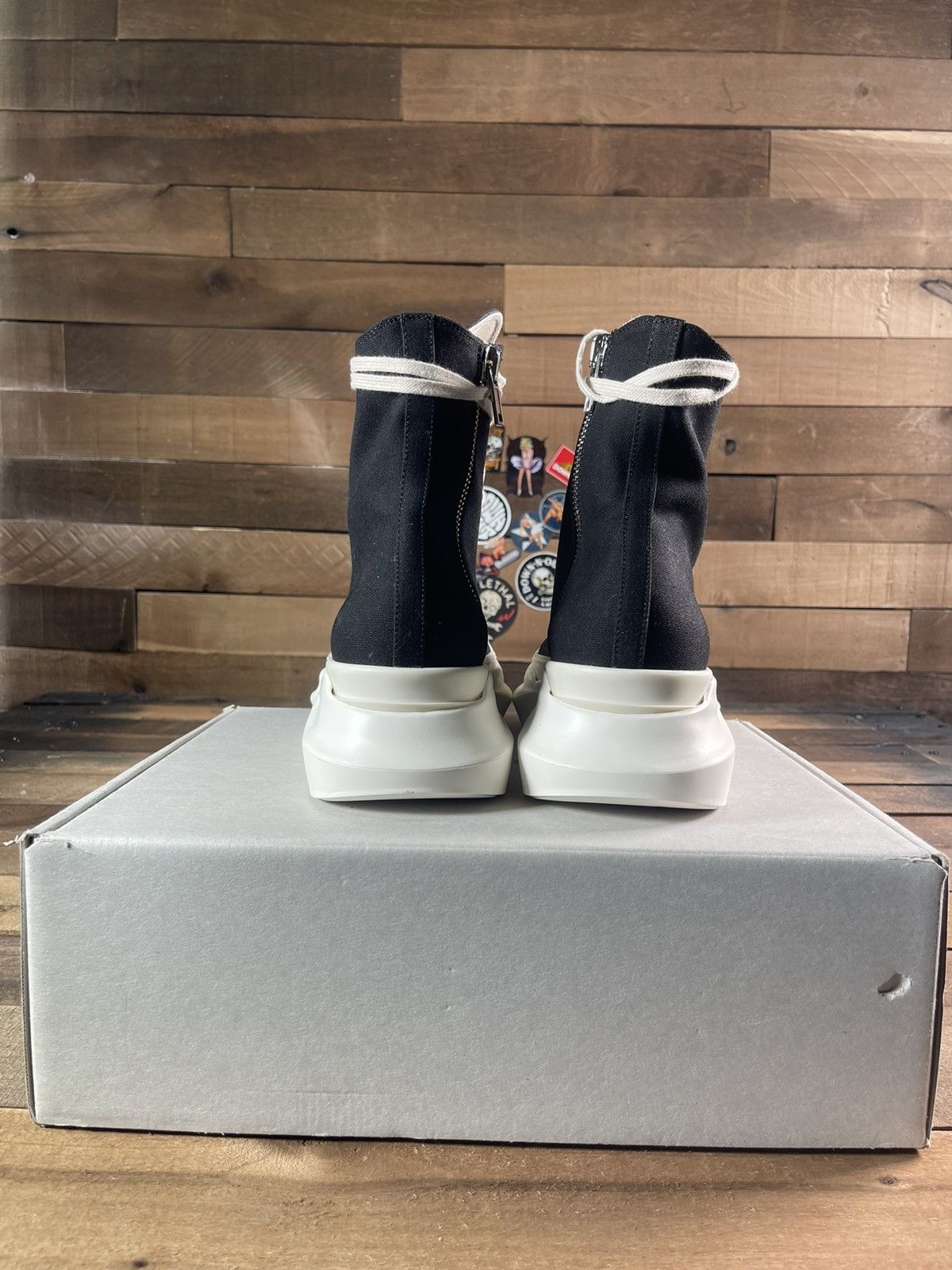 Rick Owens × Rick Owens Drkshdw Rick Owens DRKSHDW Abstract High 'Black Milk' Size US 10 / EU 43 - 7 Thumbnail