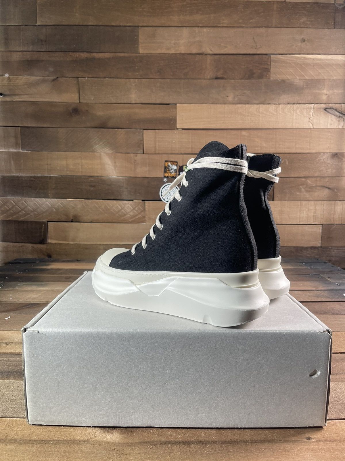 Rick Owens × Rick Owens Drkshdw Rick Owens DRKSHDW Abstract High 'Black Milk' Size US 10 / EU 43 - 8 Thumbnail