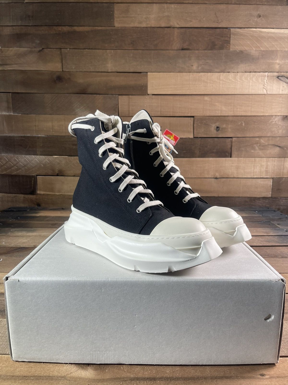 Rick Owens × Rick Owens Drkshdw Rick Owens DRKSHDW Abstract High 'Black Milk' Size US 10 / EU 43 - 3 Thumbnail