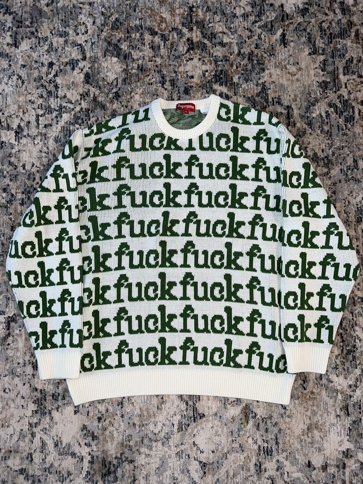 image of Supreme Fk Sweater Size XL in White, Men's