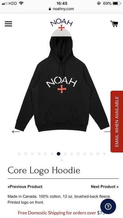 Noah core logo store hoodie