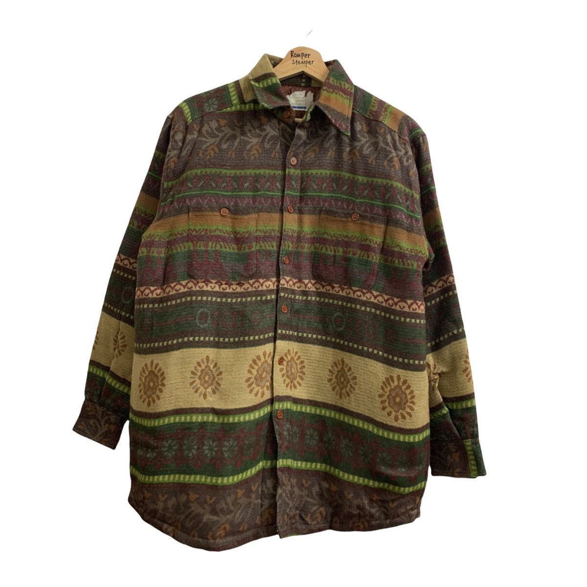 Vintage Floral Jacquard Wool Button Jacket Size US S / EU 44-46 / 1 - 1 Thumbnail
