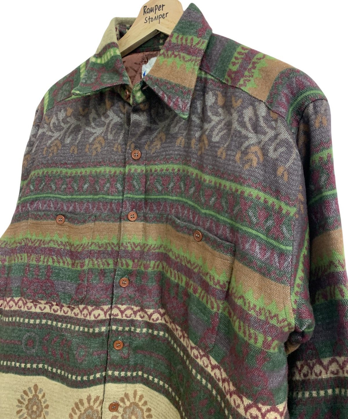 Vintage Floral Jacquard Wool Button Jacket Size US S / EU 44-46 / 1 - 5 Thumbnail