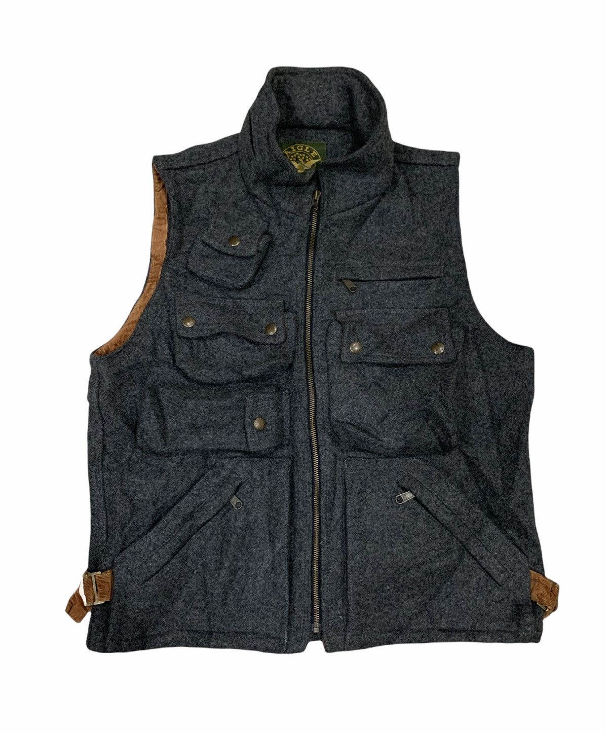 Japanese Brand Aigle Wool Multipocket Tactical Vest Size US L / EU 52-54 / 3 - 3 Thumbnail