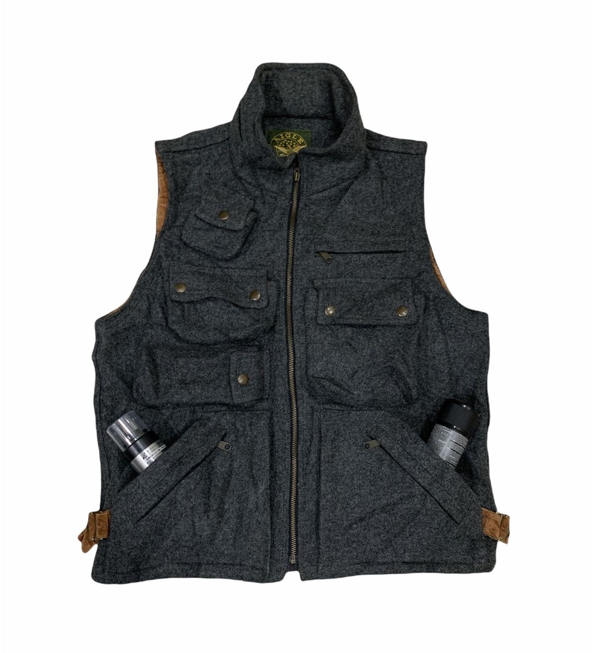 Japanese Brand Aigle Wool Multipocket Tactical Vest Size US L / EU 52-54 / 3 - 1 Thumbnail