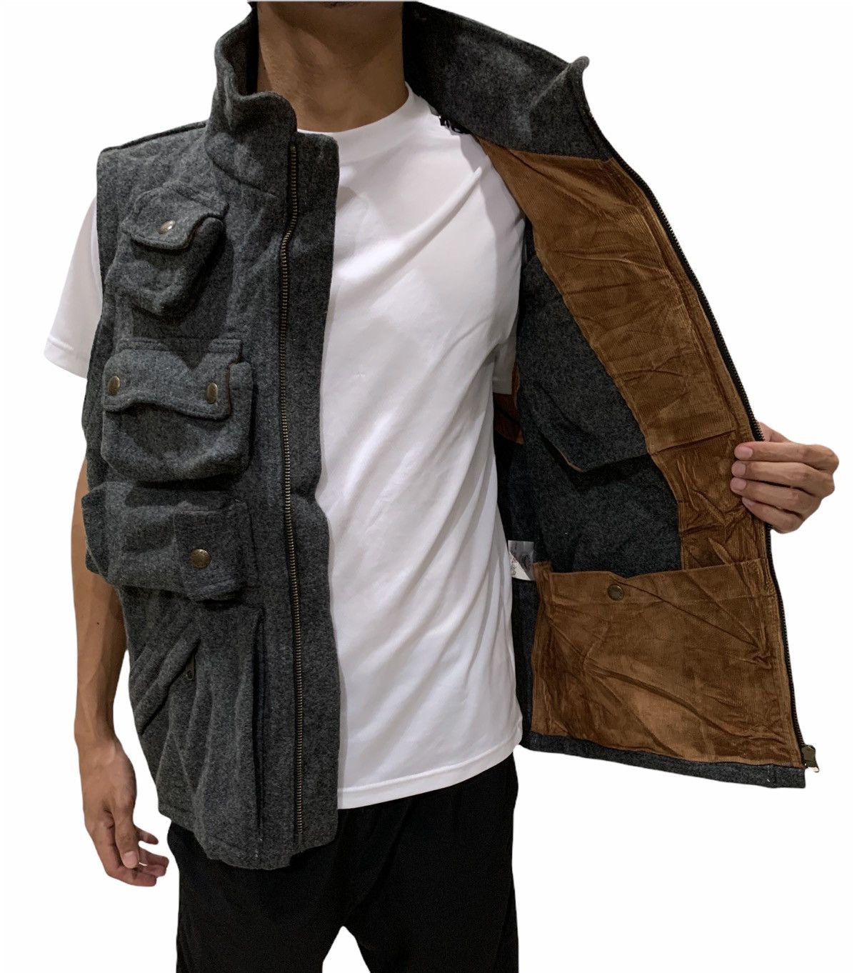Japanese Brand Aigle Wool Multipocket Tactical Vest Size US L / EU 52-54 / 3 - 8 Thumbnail