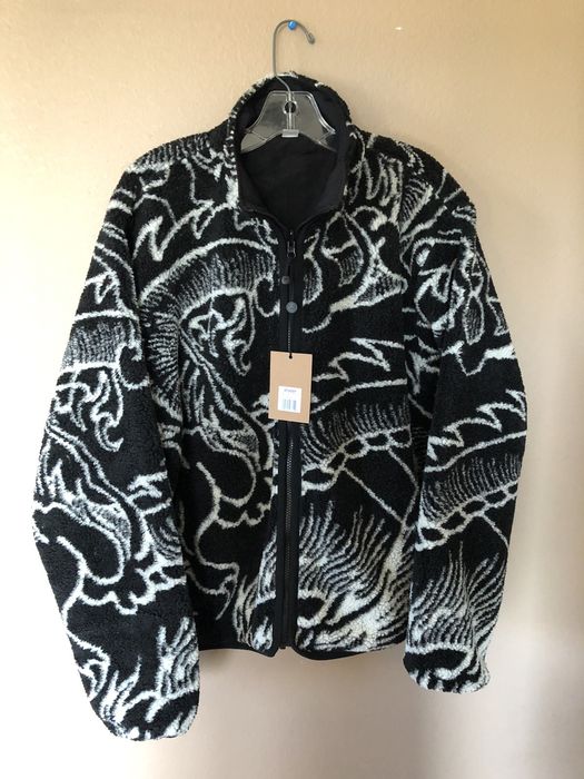 Stussy Stussy dragon revisable sherpa jacket FW22 Black | Grailed