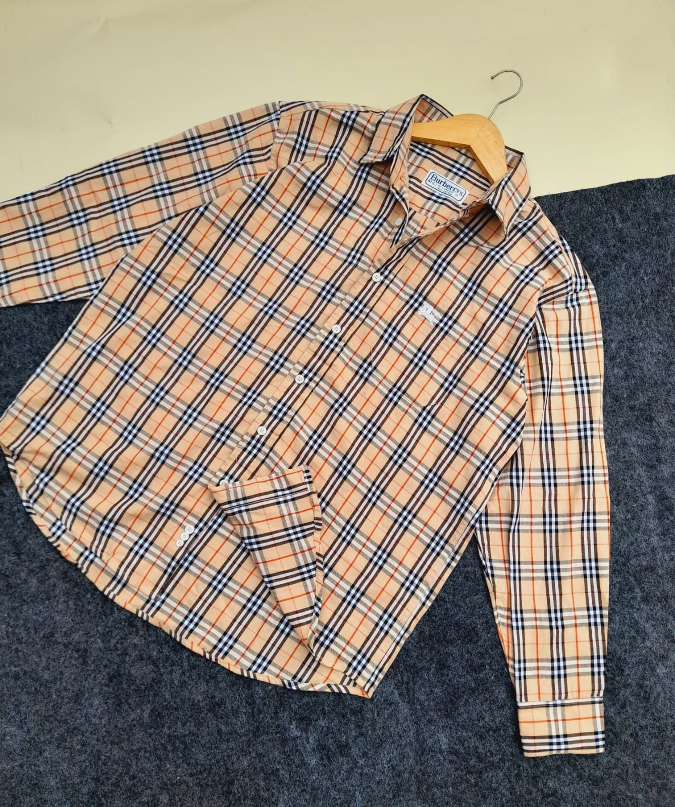 image of Nova Checkburberry Nova Check Longsleeve Button Up Shirt in Check Nova, Men's (Size Medium)