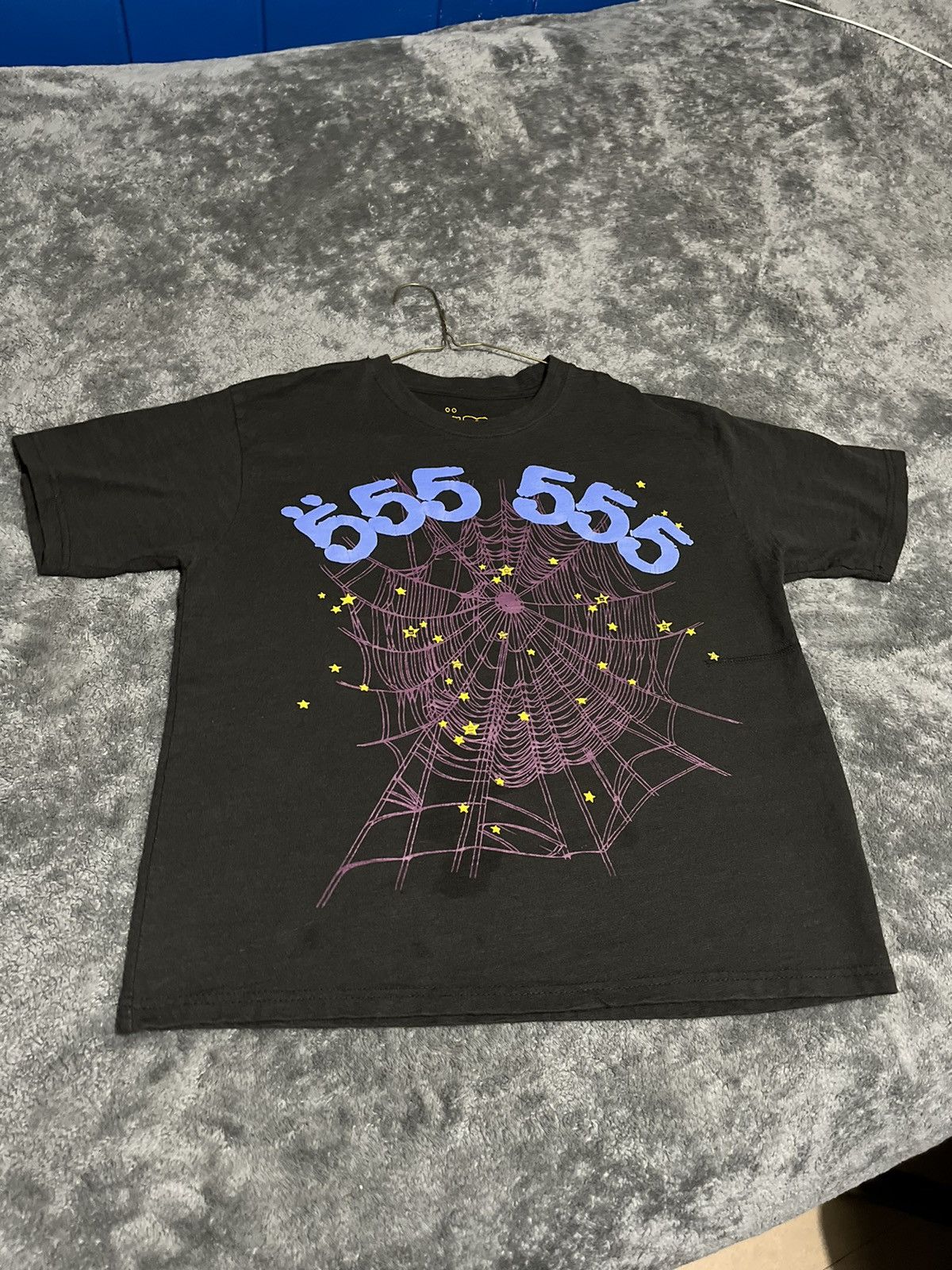 Spider Worldwide M OG Sp5der Angel Number 555 Black Shirt purple 
