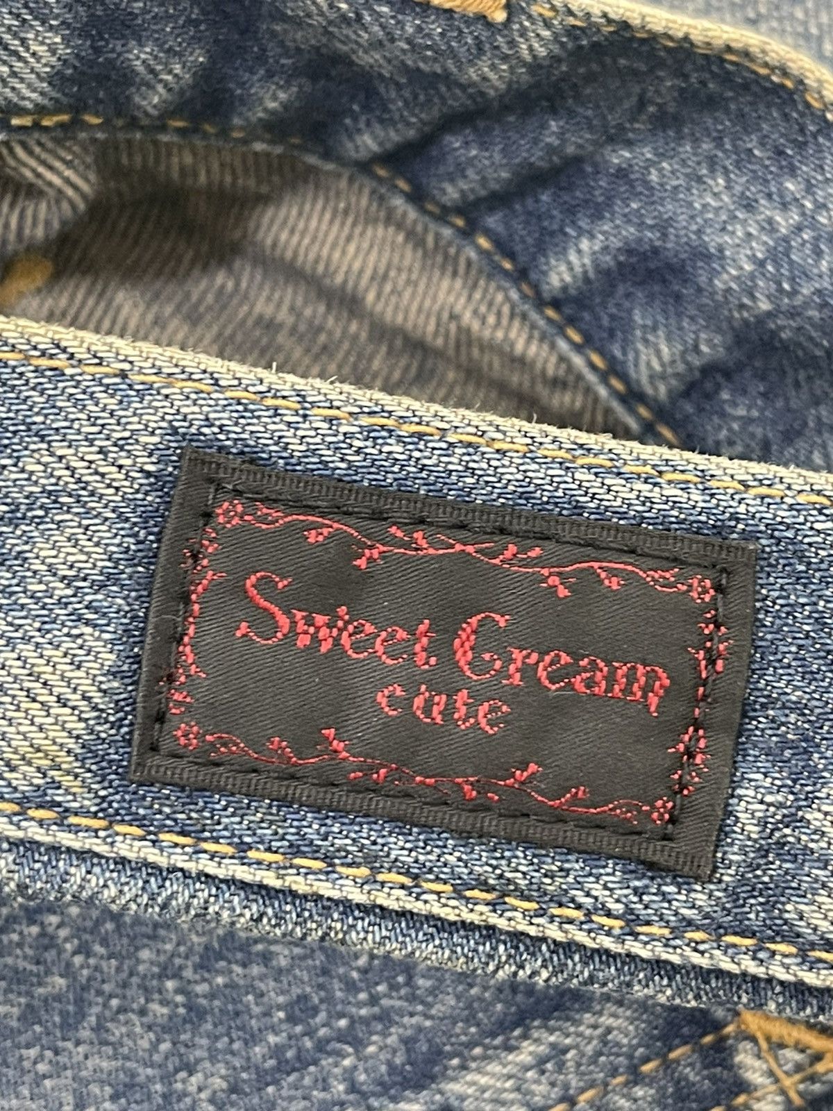 Japanese Brand Flare Jeans Sweet Cream Low Rise Boot Cut Denim 29🟦 Size US 27 - 19 Thumbnail