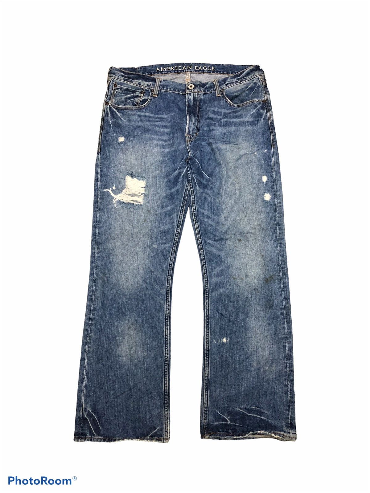 American Eagle Outfitters BOOTCUT⚡️LOW RISE BOOT DISTRESSED DENIM Size US 40 / EU 56 - 1 Thumbnail