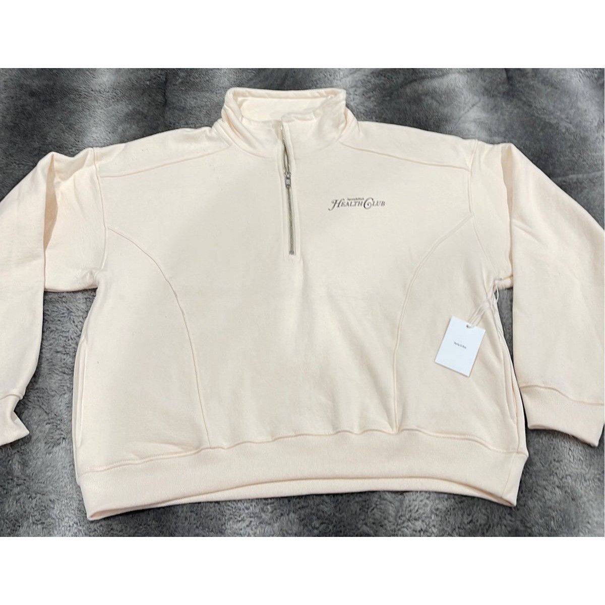 SPORTY & RICH HEALTH CLUB CREAM CREWNECK X LARGE
