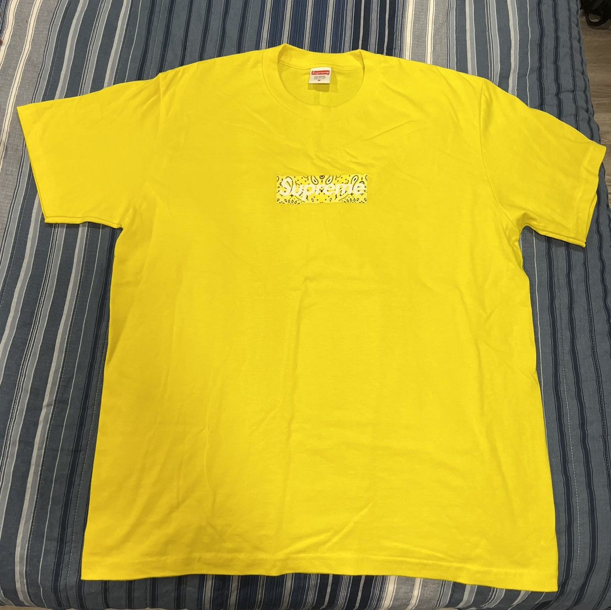 Supreme bandana yellow box logo shirt
