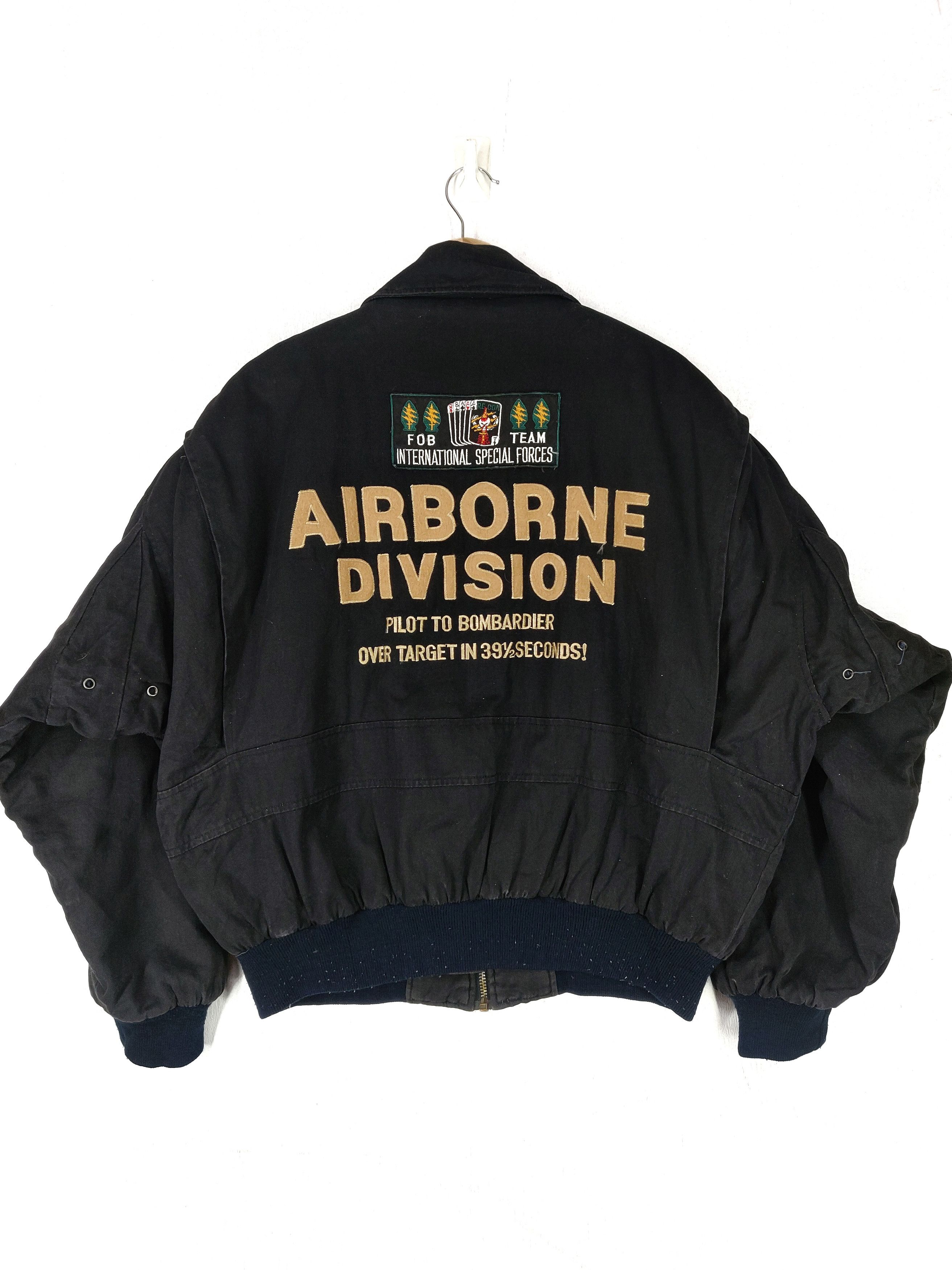 Vintage Vintage 90s Airbone Division Bombers Style Jacket Size US M / EU 48-50 / 2 - 1 Thumbnail