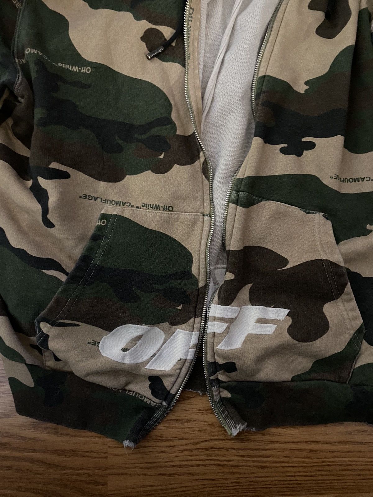 Off-White Off white zip up hoodie Size US M / EU 48-50 / 2 - 3 Thumbnail