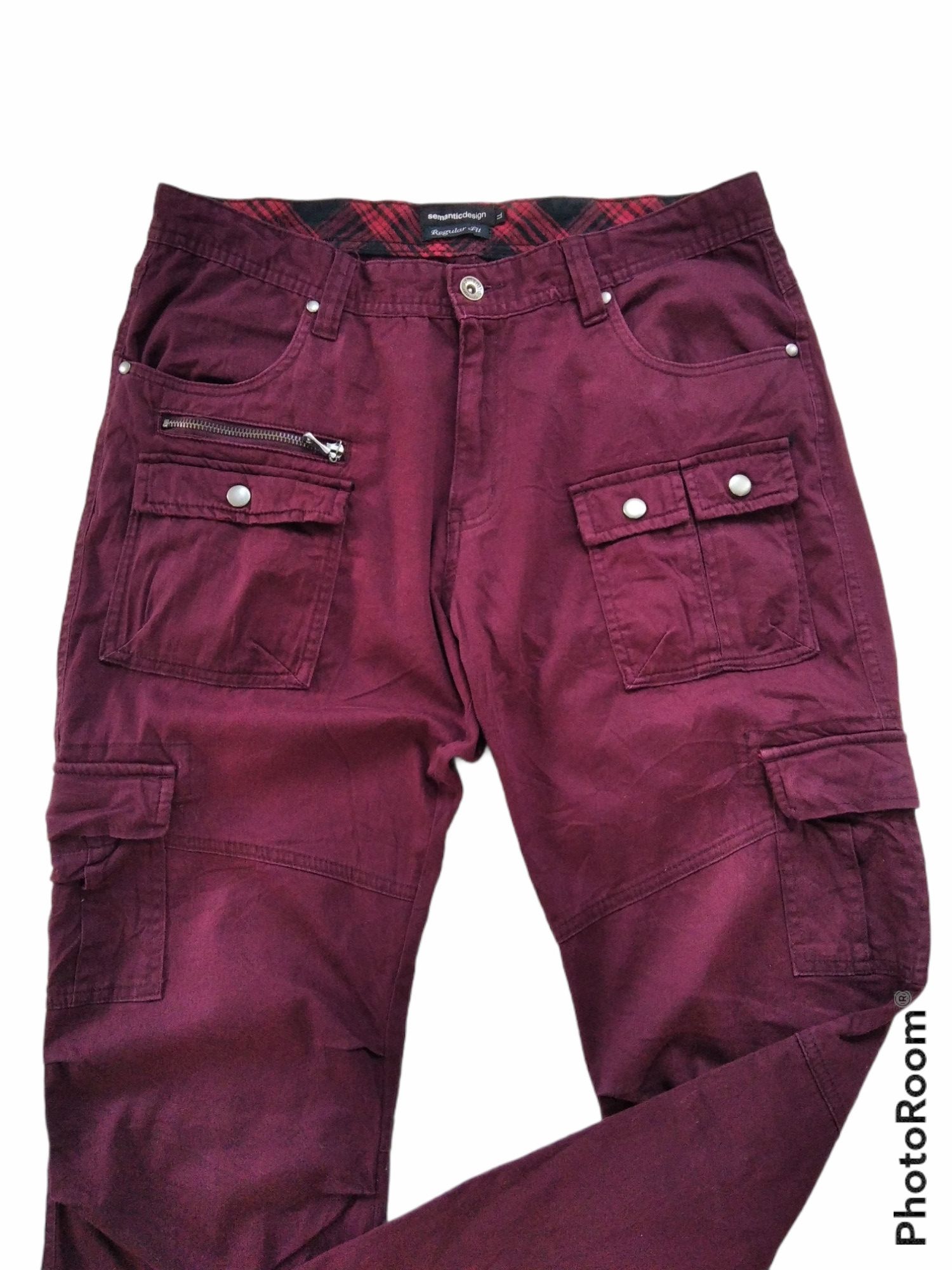 If Six Was Nine Japanese Brand Multipocket Punk Style Cargo Bondage Pants Size US 29 - 6 Thumbnail