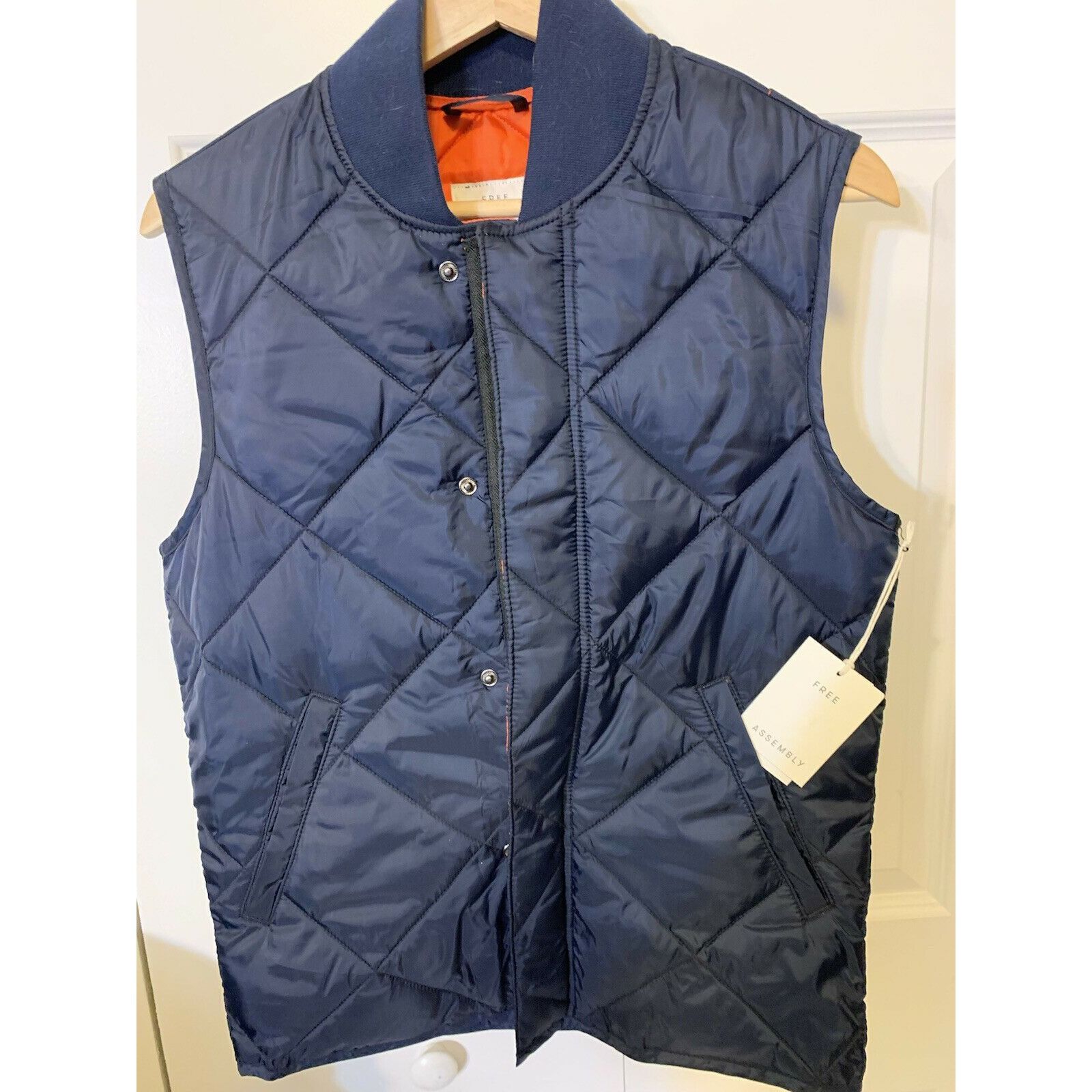 Unkwn Free Assembly Men's Sz XS Everyday Diamond Quilted Vest Blue ...