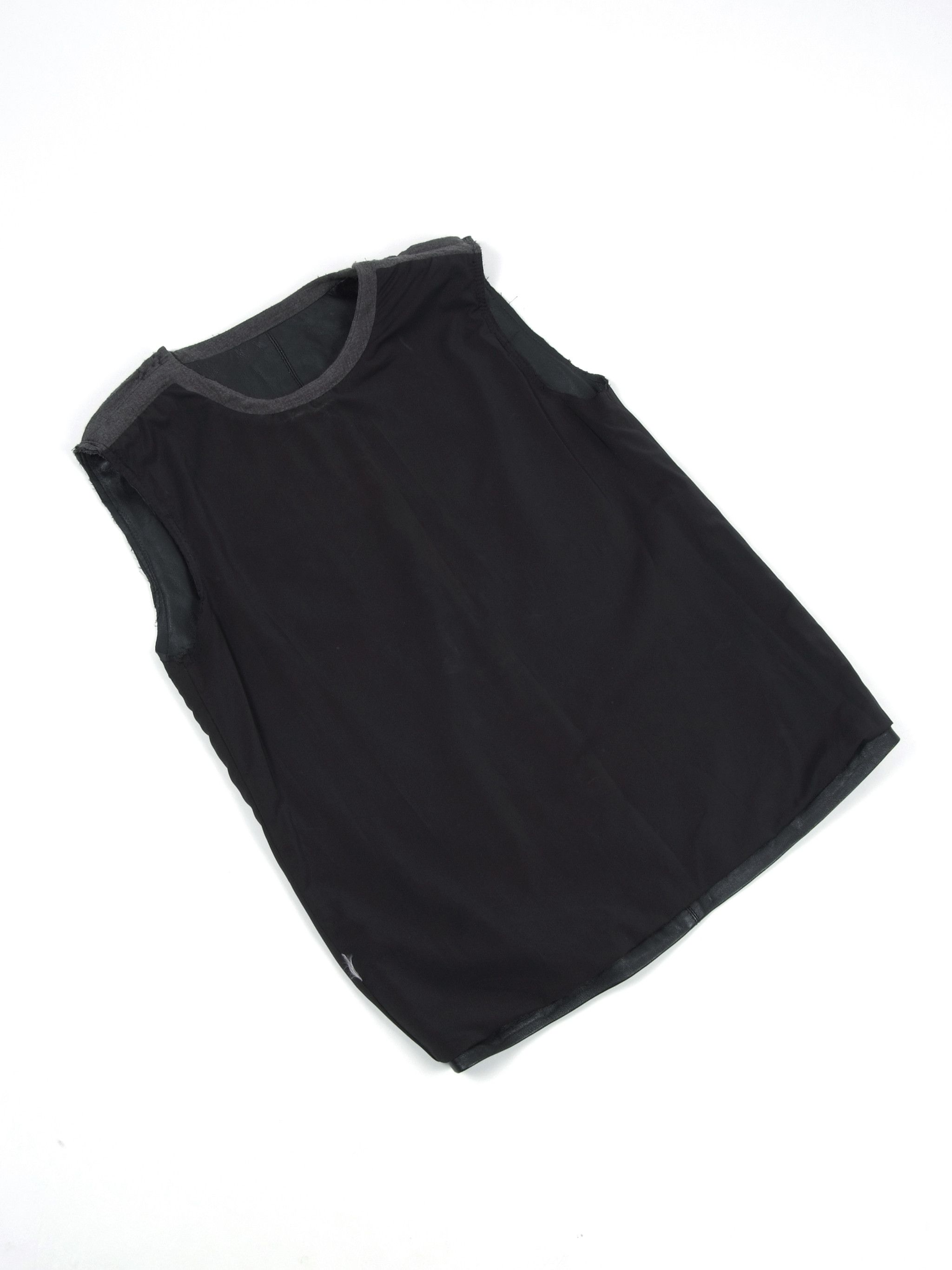 Rag & Bone Theory Leather Sleeveless Black Top (M) Size M / US 6-8 / IT 42-44 - 3 Thumbnail